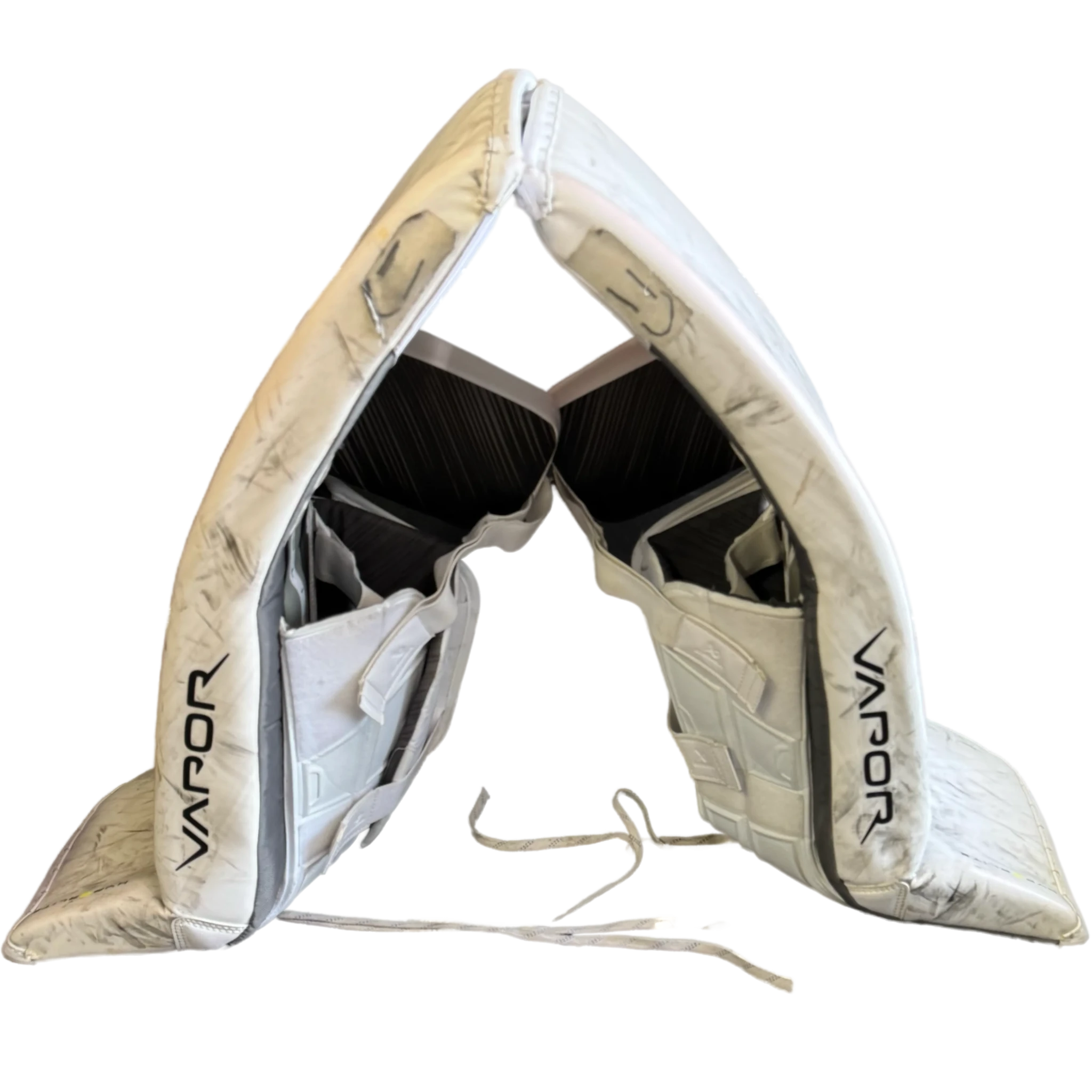 Bauer Vapor HyperLite 2 - Jambières de gardien Pro d'occasion (blanches)